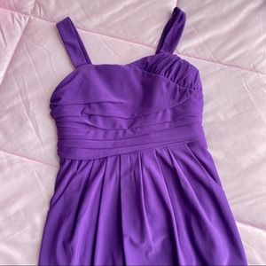 Girls Purple Semi-Formal Sleeveless Dress